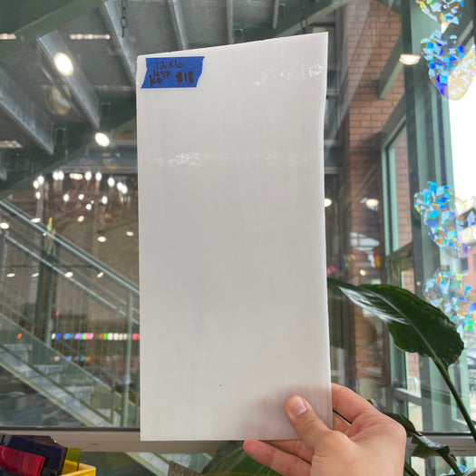 White Opaque Kokomo Sheet Glass Colorado Glassworks