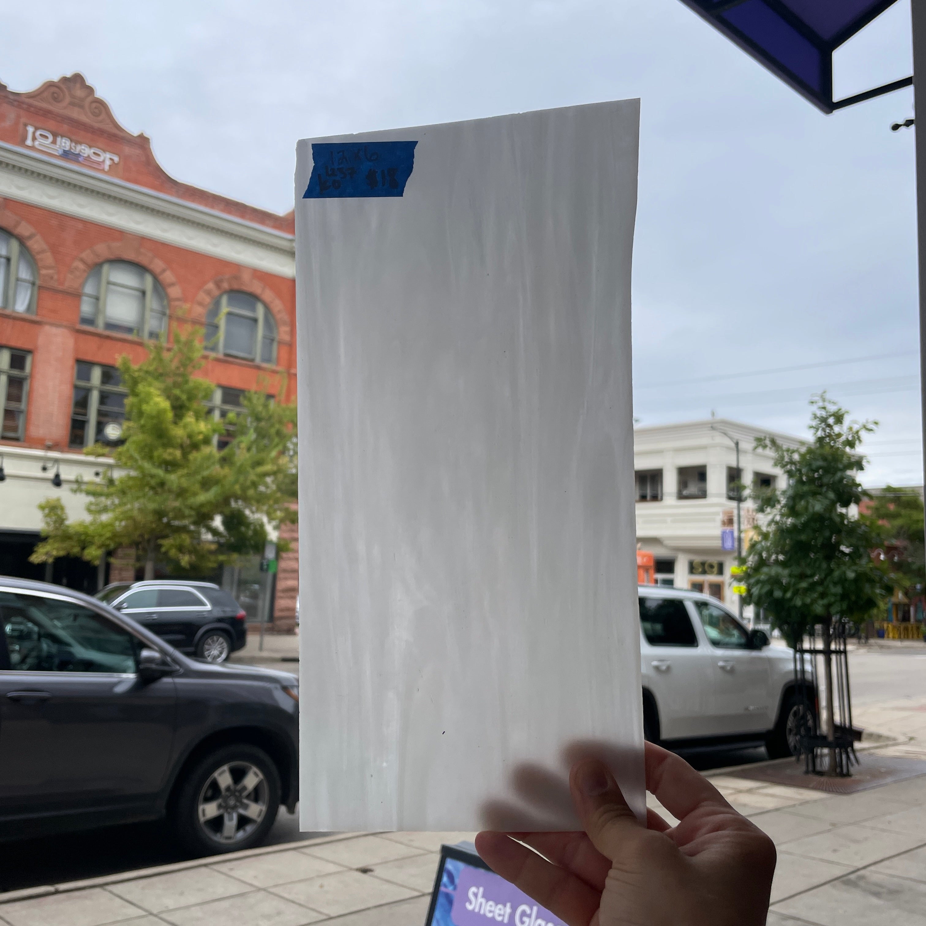 White Opaque Kokomo Sheet Glass Colorado Glassworks