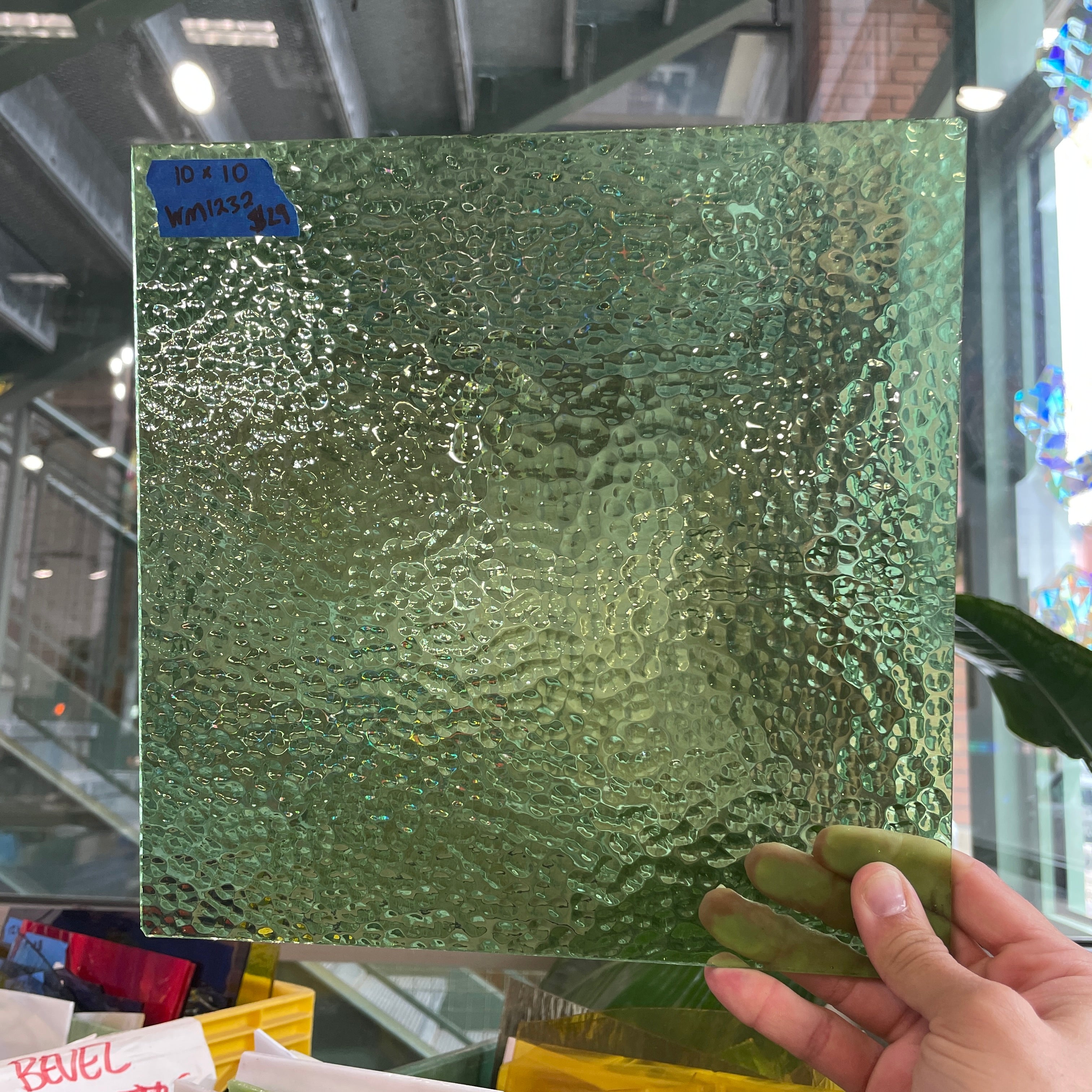 Light Green Textured Wissmach Sheet Glass Colorado Glassworks