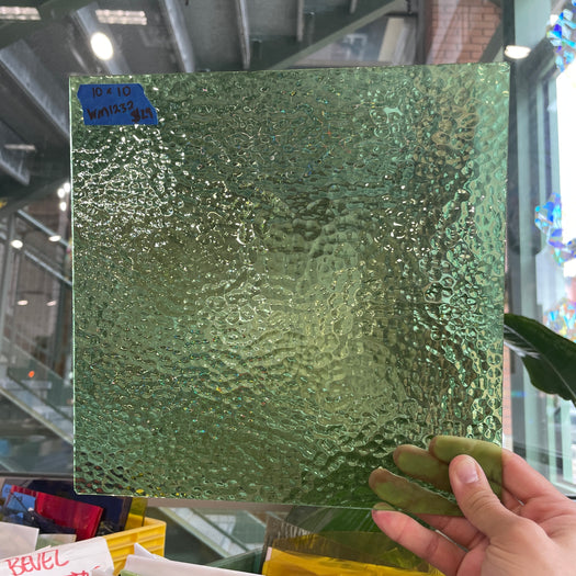 Light Green Textured Wissmach Sheet Glass Colorado Glassworks