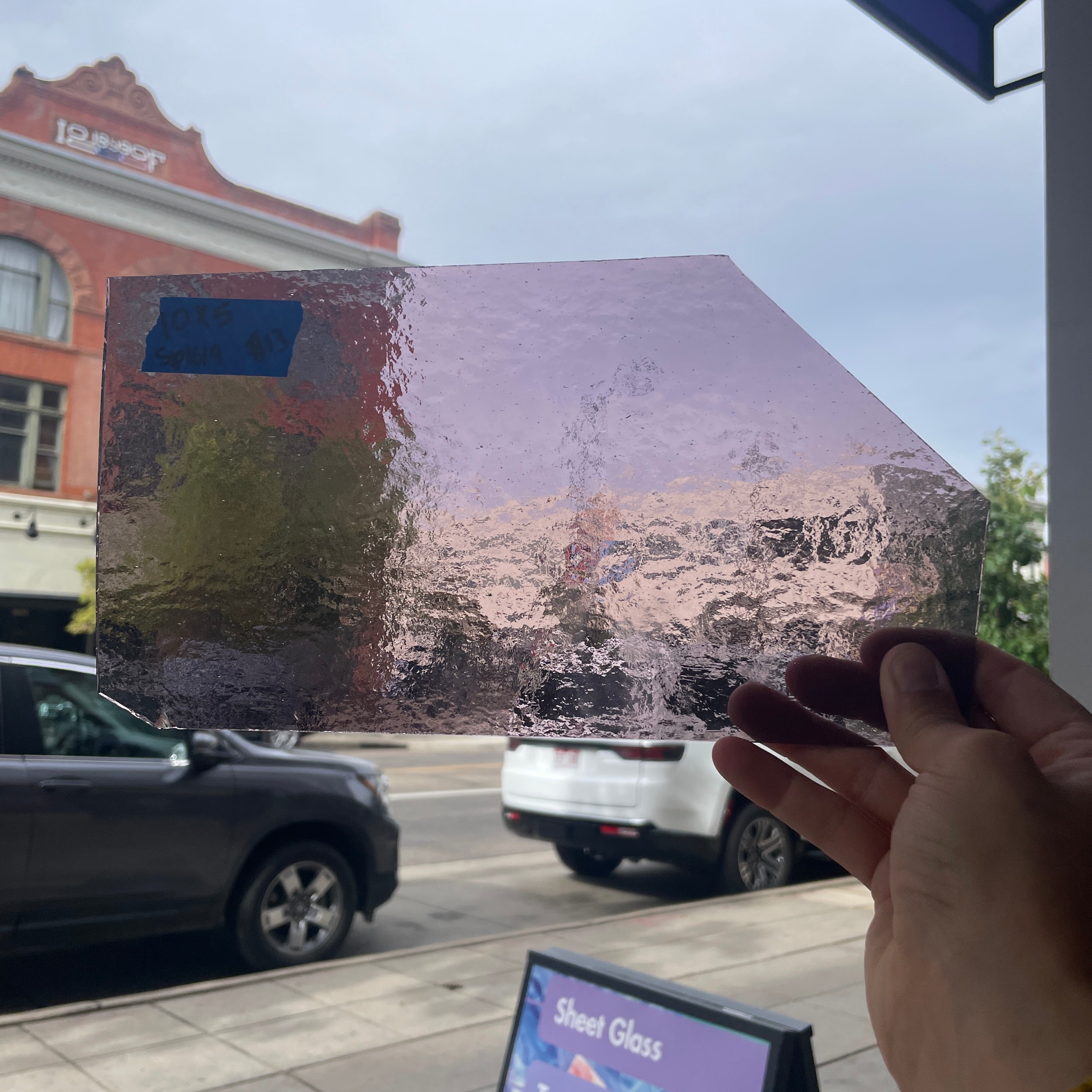 Pale Dark Purple Transparent Spectrum Sheet Glass Colorado Glassworks