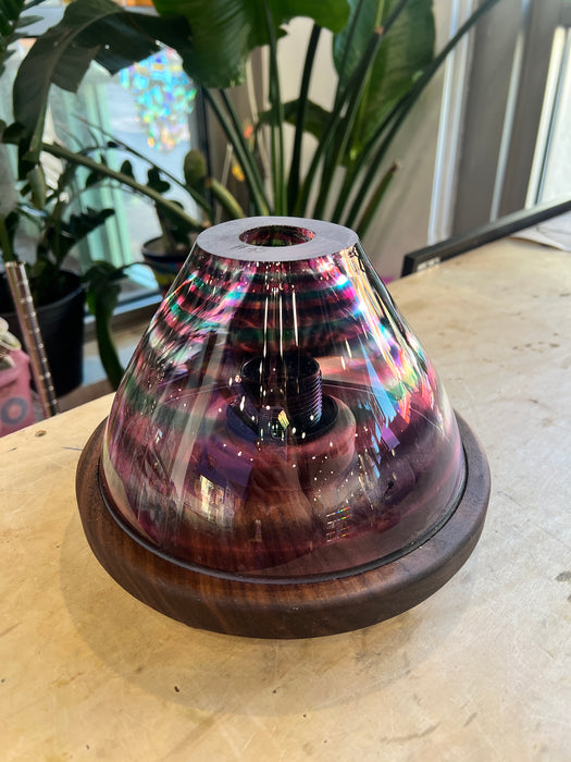 Watermelon Swirl COGW Lamp Colorado Glass Works