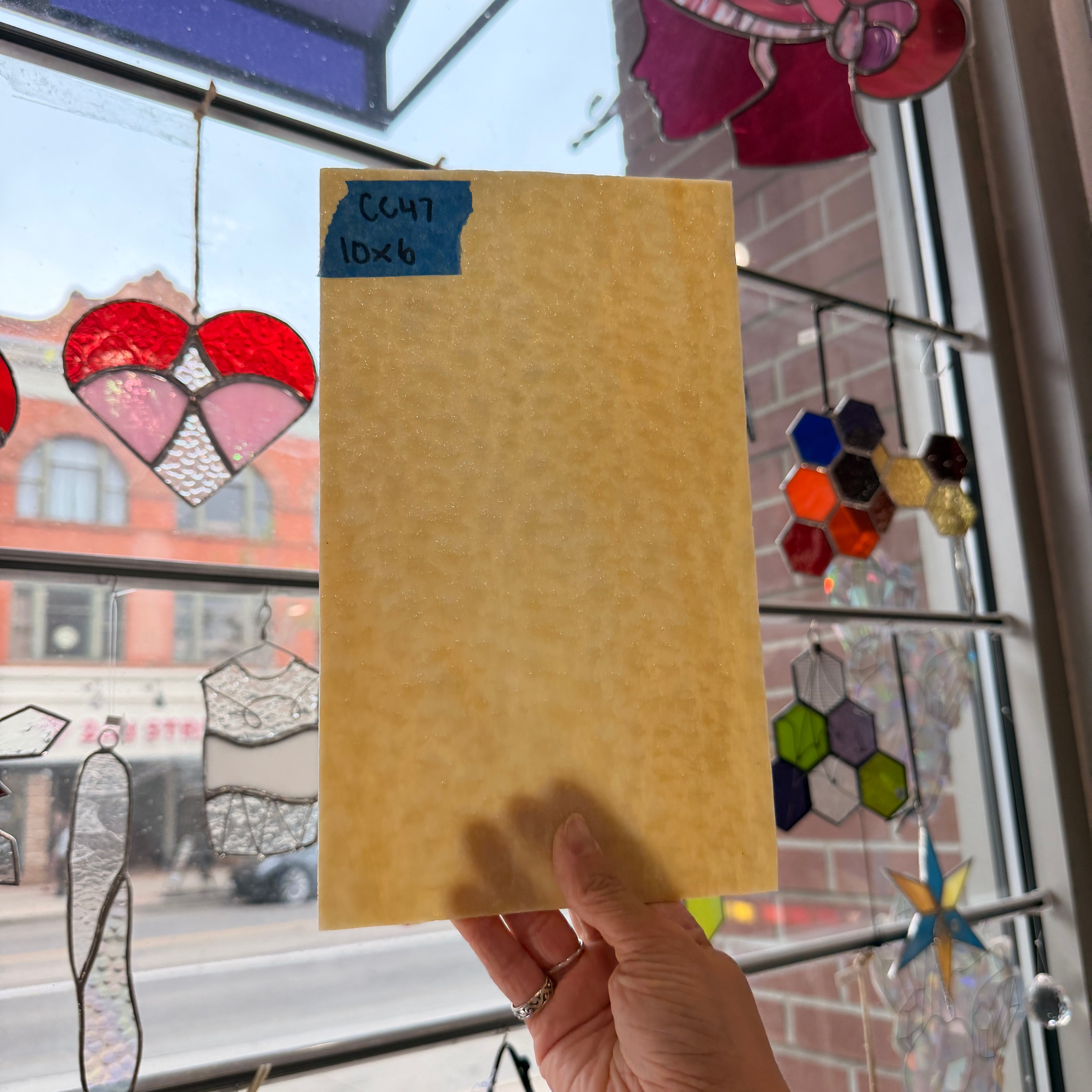Tan Solid Granite Spectrum Sheet Glass Colorado Glassworks