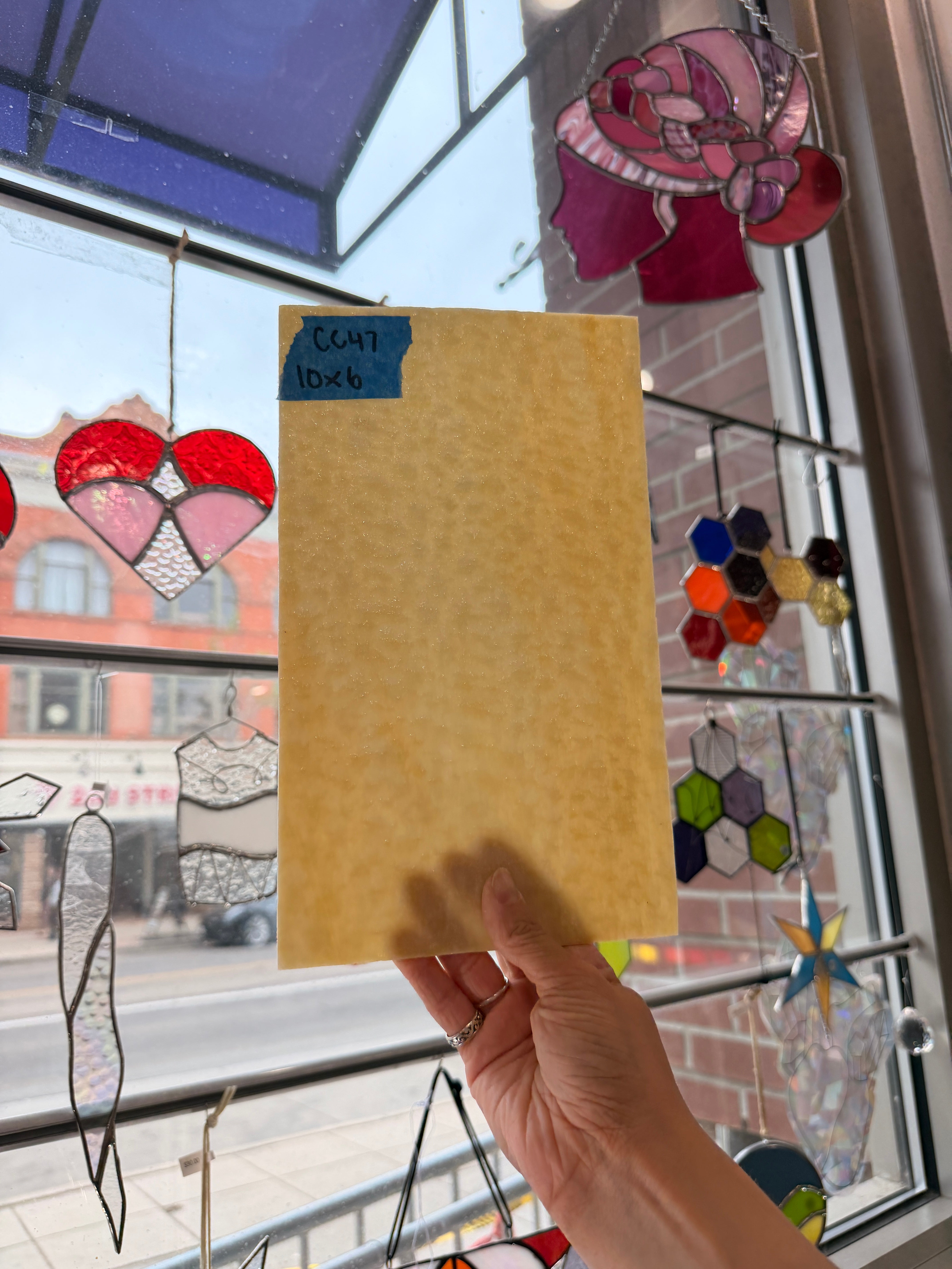 Tan Solid Granite Spectrum Sheet Glass Colorado Glassworks