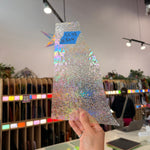 Dewdrop Clear Iridescent Wissmach Sheet Glass Colorado Glassworks 10.5x4in (WM-83487021)