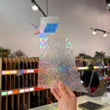 Dewdrop Clear Iridescent Wissmach Sheet Glass Colorado Glassworks 10.5x4in (WM-83487021)