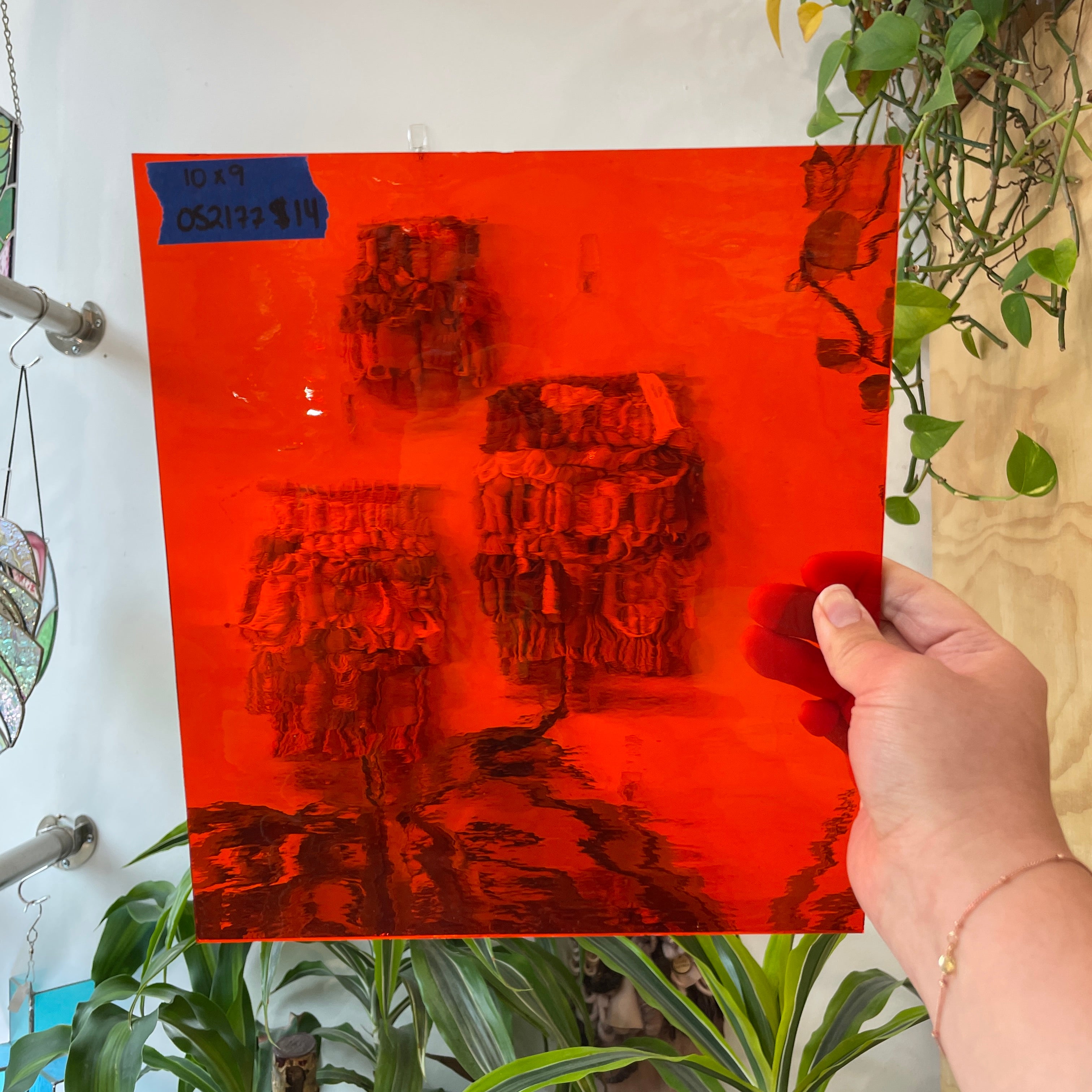 Bright Red-Orange Oceanside Sheet Glass Colorado Glassworks