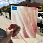 Lamberts Mouth Blown Selenium Red & Opaque White on Clear (Flash Glass) S277 Sheet Glass Colorado Glassworks   