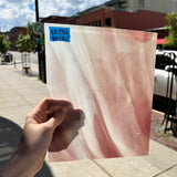 Lamberts Mouth Blown Selenium Red & Opaque White on Clear (Flash Glass) S277 Sheet Glass Colorado Glassworks   