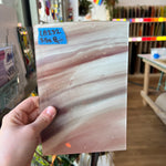 Lamberts Mouth Blown Selenium Red & Opaque White on Clear (Flash Glass) S277 Sheet Glass Colorado Glassworks   