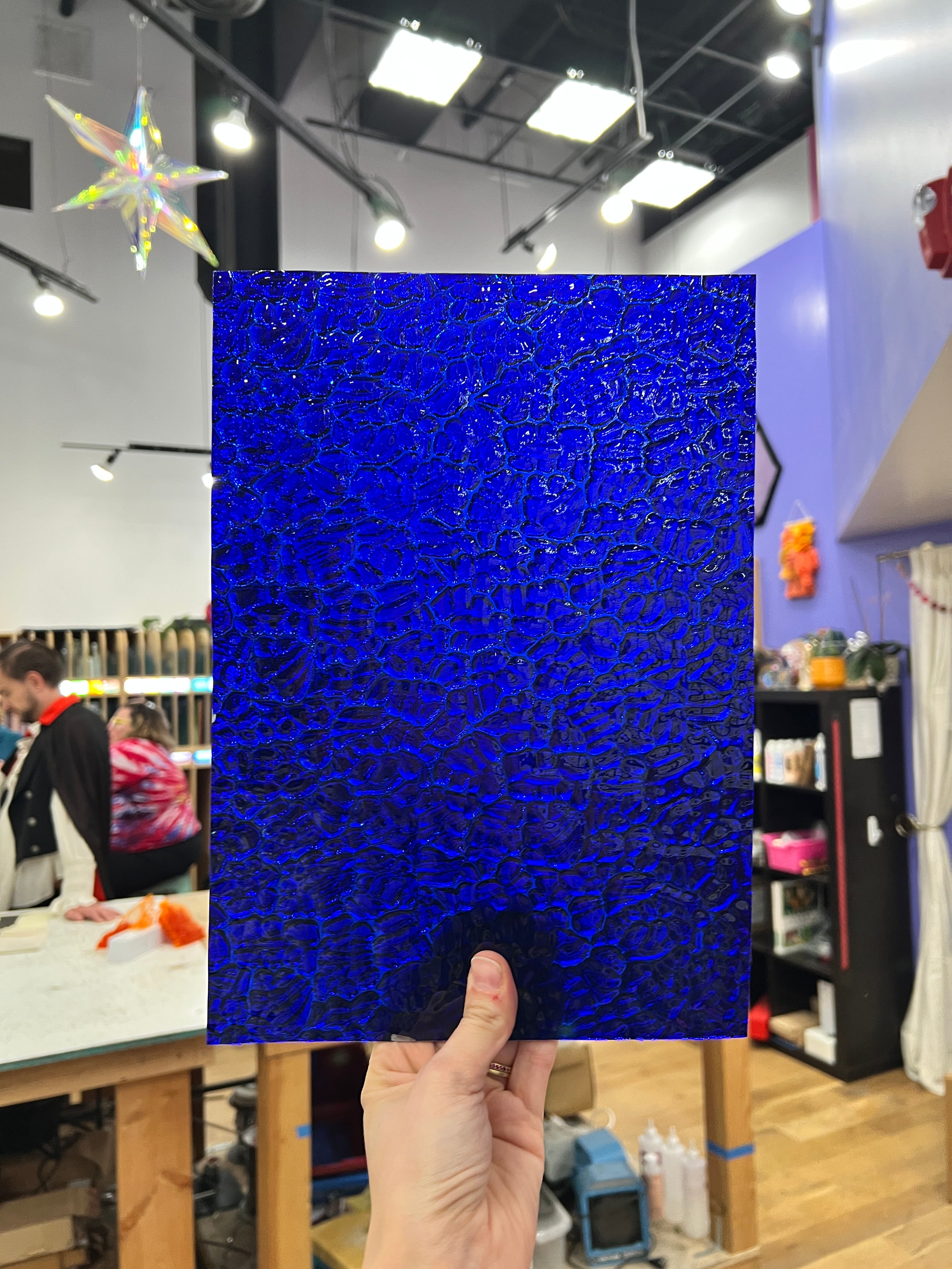 Figure C Cobalt Blue Wissmach (WI 220) Sheet Glass Colorado Glassworks