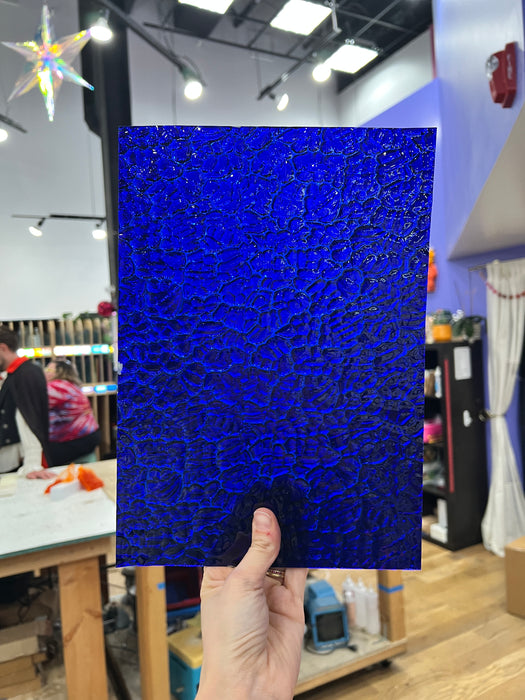 Figure C Cobalt Blue Wissmach (WI 220) Sheet Glass Colorado Glassworks