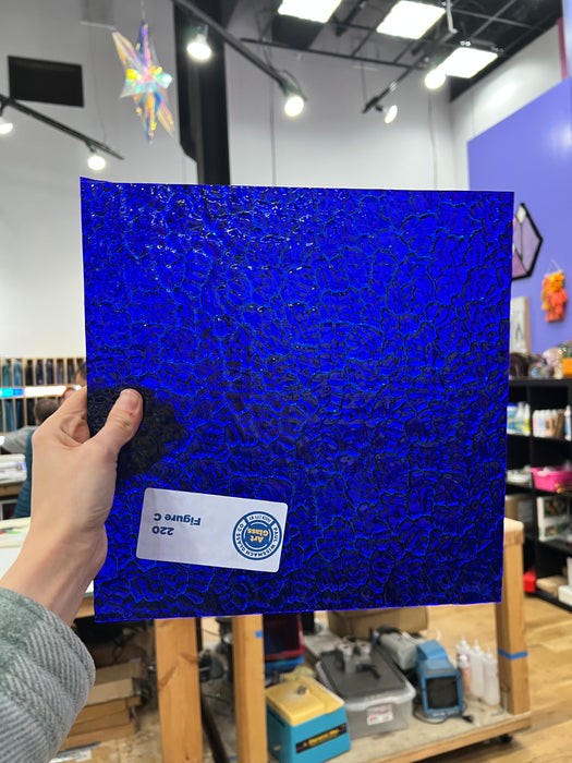 Figure C Cobalt Blue Wissmach (WI 220) Sheet Glass Colorado Glassworks