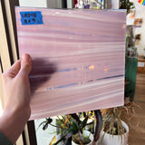 Lamberts Mouth Blown Violet & Opaque White on Clear (Flash Glass) S18 Sheet Glass Colorado Glassworks LA248 (9x9in)  