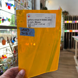 Lamberts Mouth Blown Orange Wispy Specality Sheet Sheet Glass Colorado Glassworks LA103 (7x5in)  