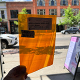 Lamberts Mouth Blown Orange Wispy Specality Sheet Sheet Glass Colorado Glassworks   