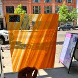 Lamberts Mouth Blown Selenium Red, Orange S26 Sheet Glass Colorado Glassworks   