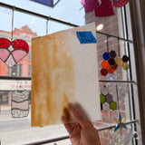 Amber White Textured Kokomo Sheet Glass Colorado Glassworks
