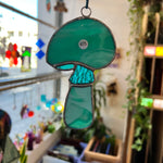 Teal Shroom (S) Colorado Glass Works