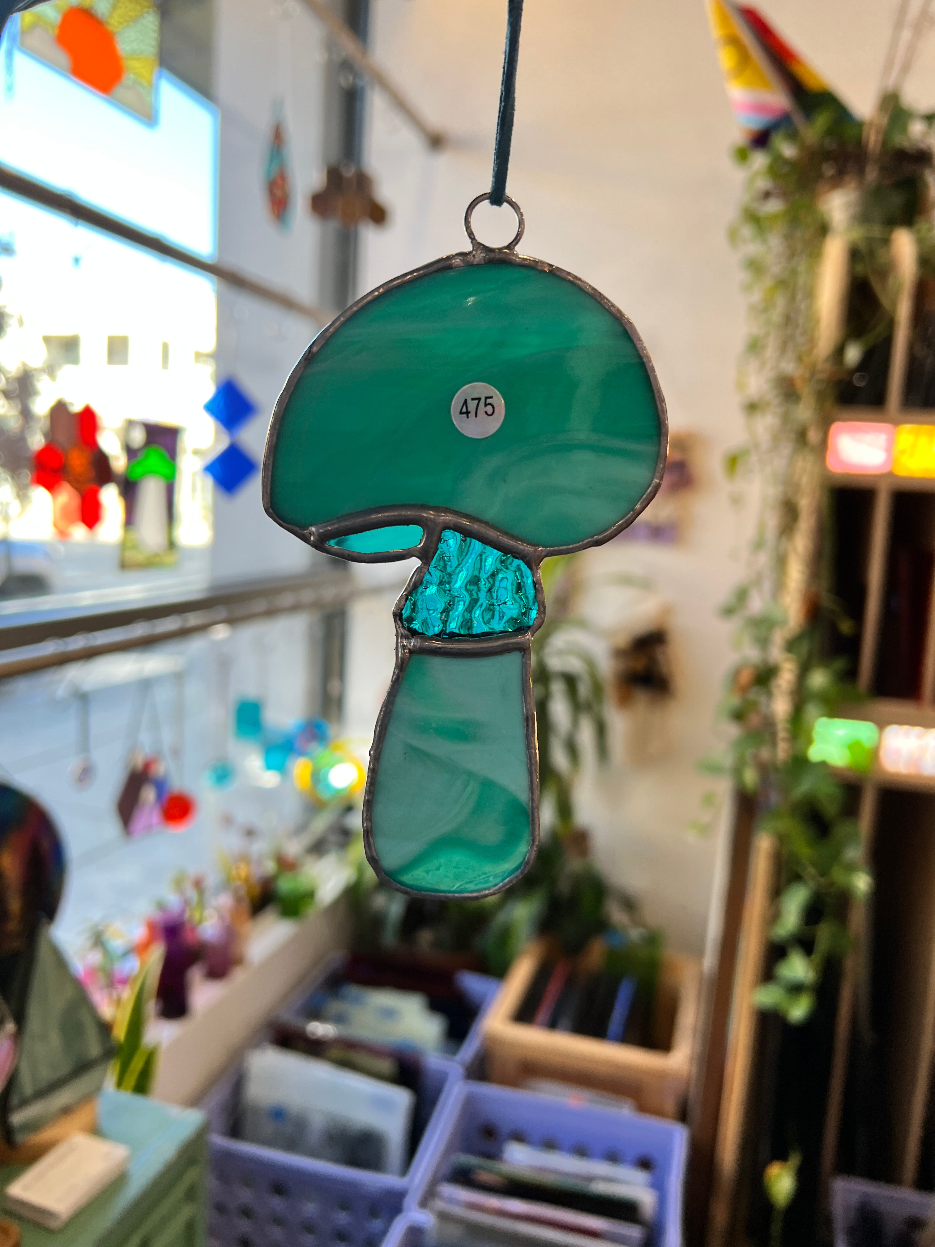 Teal Shroom (S) Colorado Glass Works
