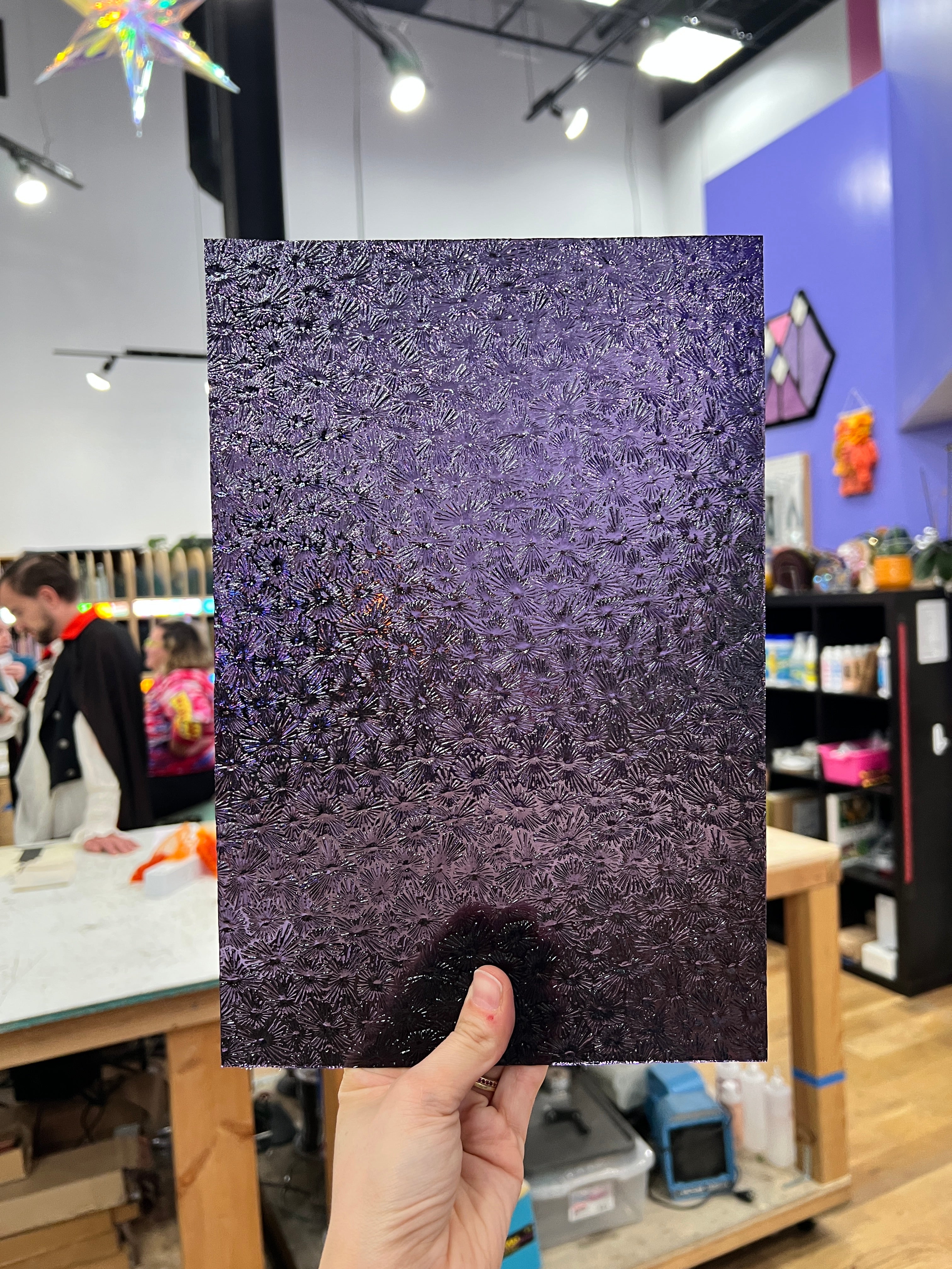 Transparent Purple Florentine Wissmach Sheet Glass Unknown 12x6in (WM-29608505)