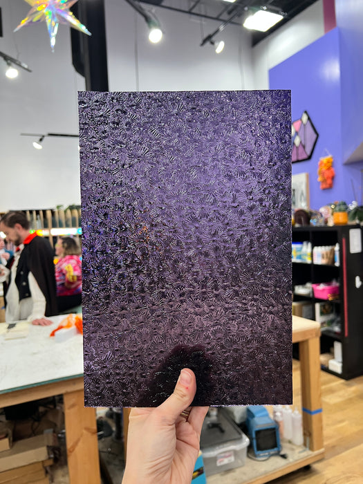 Transparent Purple Florentine Wissmach Sheet Glass Unknown 12x6in (WM-29608505)