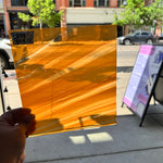 Lamberts Mouth Blown Orange Wispy Specality Sheet Sheet Glass Colorado Glassworks   
