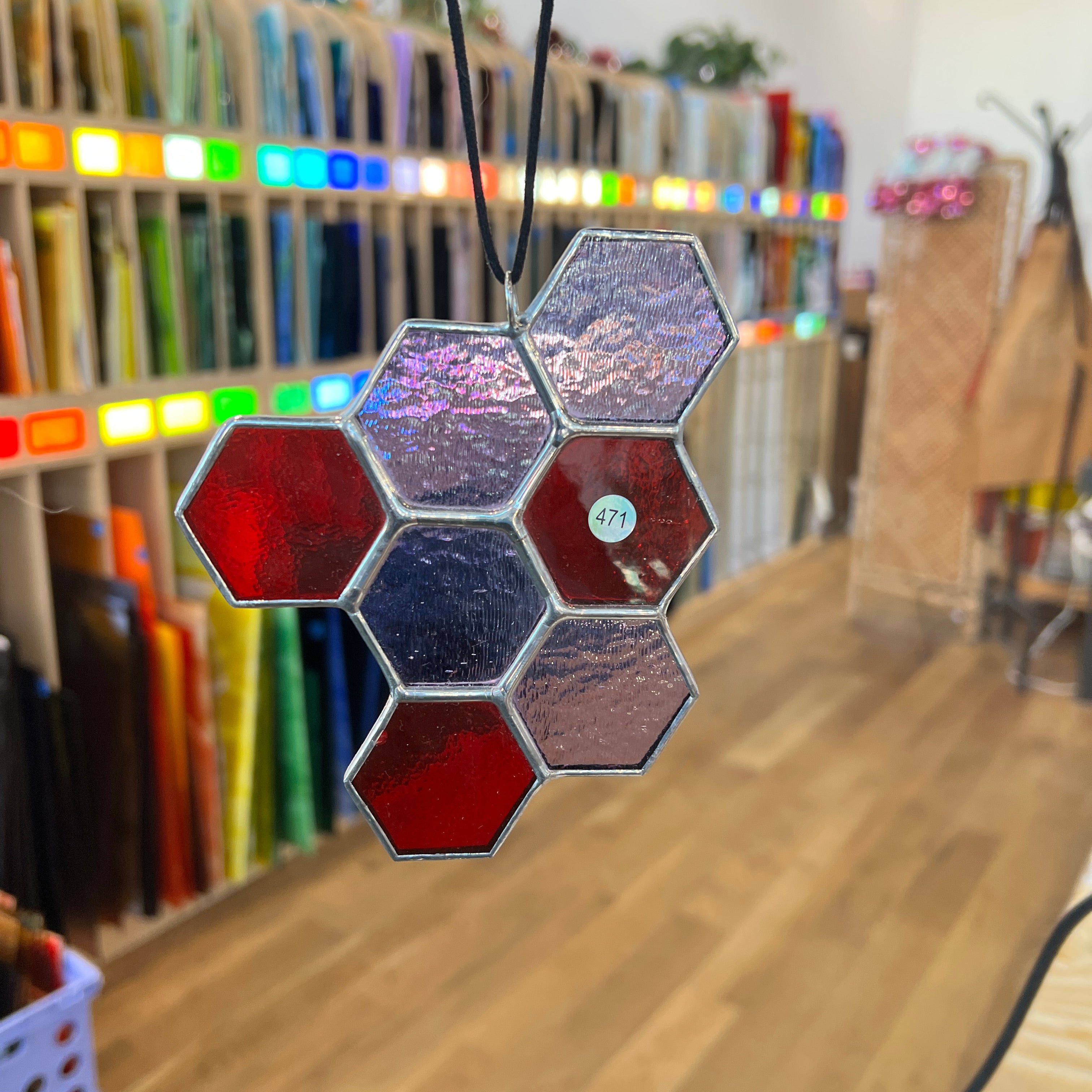 Stained Glass Honeycomb Cluster Colorado Glass Works