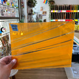 Lamberts Mouth Blown Orange Wispy Specality Sheet Sheet Glass Colorado Glassworks LA100 (8x10in)  
