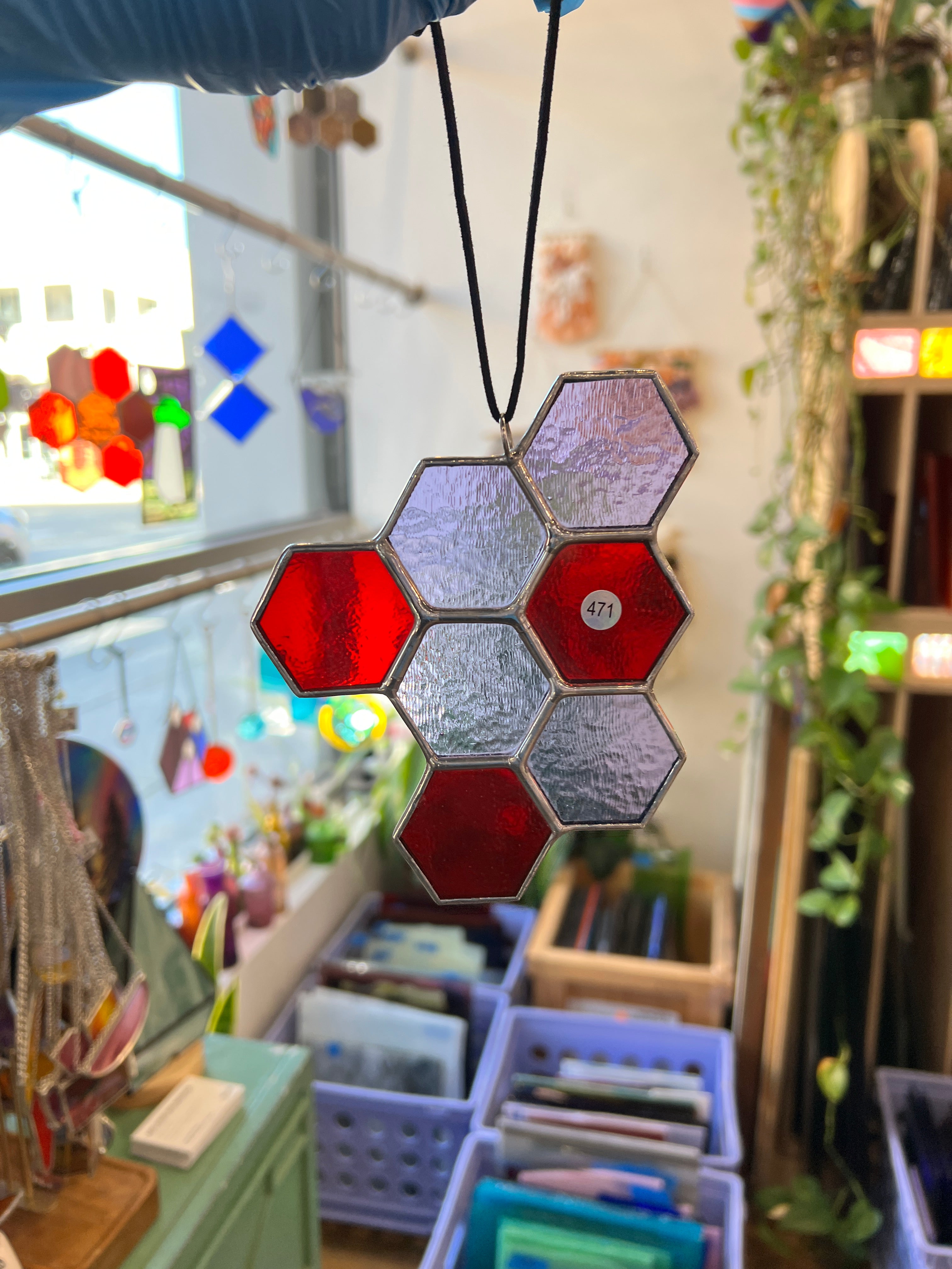 Stained Glass Honeycomb Cluster Colorado Glass Works
