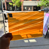 Lamberts Mouth Blown Orange Wispy Specality Sheet Sheet Glass Colorado Glassworks   