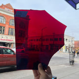 Red on Clear Misc. Flash Glass Sheet Glass Colorado Glassworks