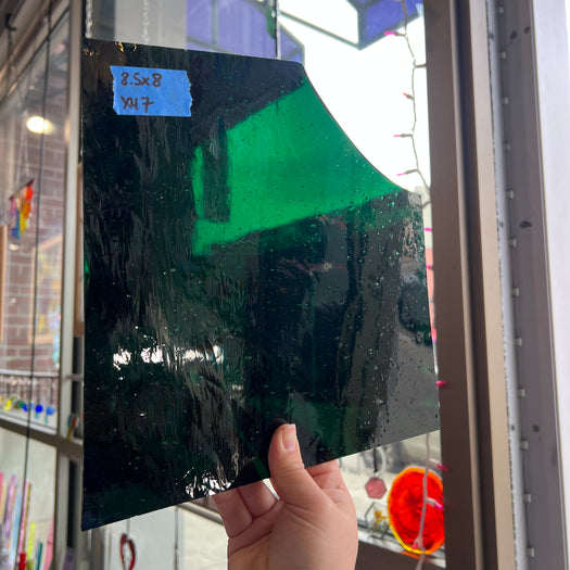 Emerald Green Mouthblown Lamberts Sheet Glass Colorado Glassworks