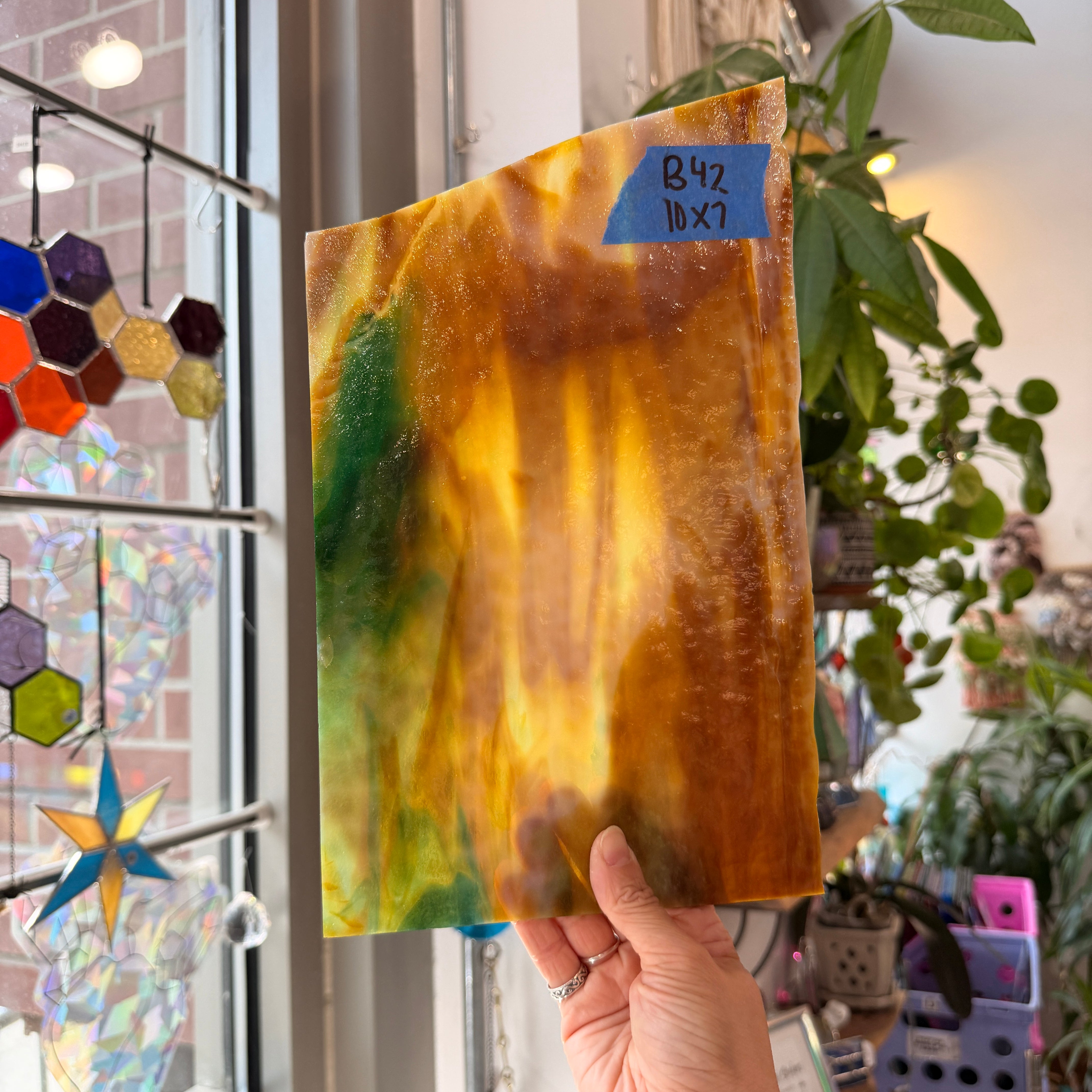 Mixed Mottled Multicolor Sheet Glass Colorado Glassworks
