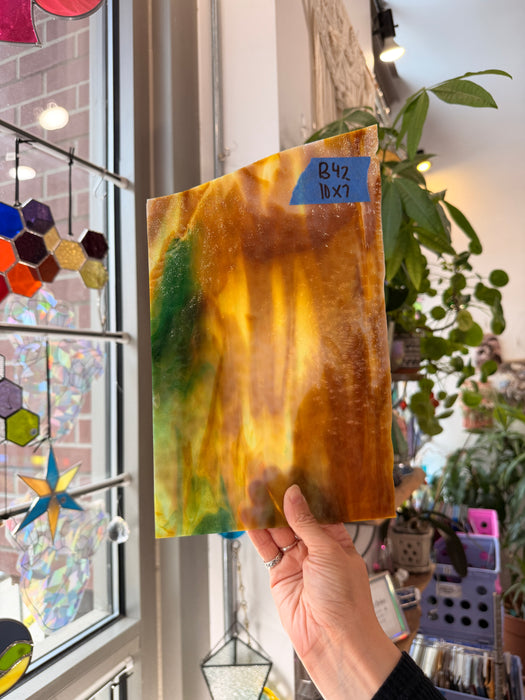 Mixed Mottled Multicolor Sheet Glass Colorado Glassworks