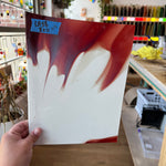 Lamberts Mouth Blown Red & White Opaque on Clear S54 Sheet Glass Colorado Glassworks   
