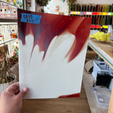 Lamberts Mouth Blown Red & White Opaque on Clear S54 Sheet Glass Colorado Glassworks   
