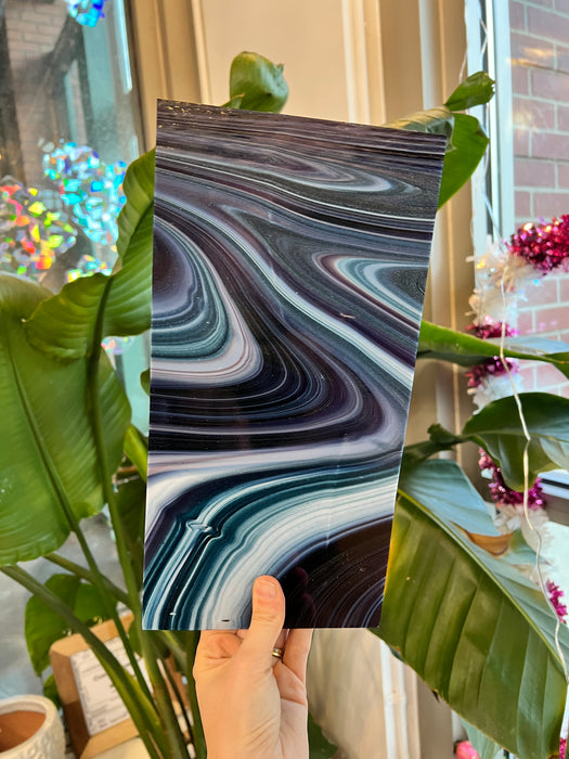 Phantom Galaxy Fuser's Reserve by Oceanside Fusible 96 COE Sheet Glass Colorado Glassworks 12x6in  