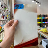 Lamberts Mouth Blown Red & White Opaque on Clear S54 Sheet Glass Colorado Glassworks LA55 (10x5.5in)  