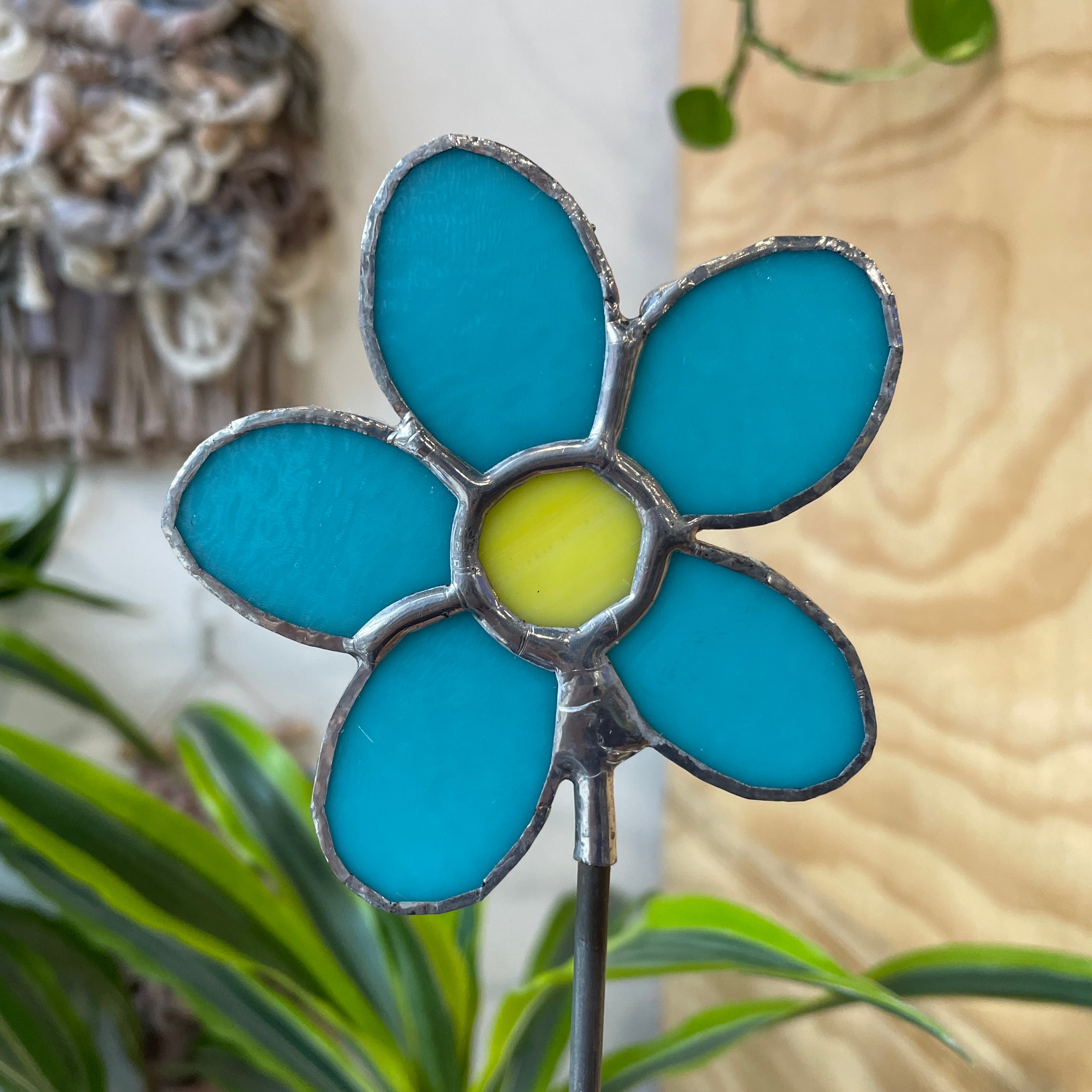 Blue Flower Plant Stake Colorado Glass Works
