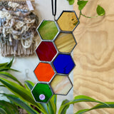 Rainbow Honeycomb Cluster Colorado Glass Works