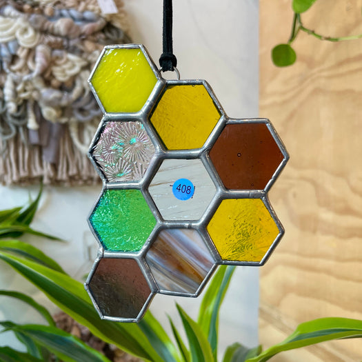 Multicolor Honeycomb Cluster Colorado Glass Works