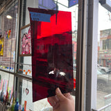 Red on Clear Misc. Flash Glass Sheet Glass Colorado Glassworks