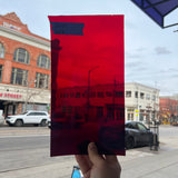 Red on Clear Misc. Flash Glass Sheet Glass Colorado Glassworks