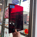Red on Clear Misc. Flash Glass Sheet Glass Colorado Glassworks