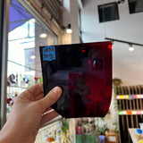 Lamberts Mouth Blown Red on Green Variegated SV158 Sheet Glass Colorado Glassworks LA202 (5x5in)  