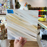 Lamberts Mouth Blown Special Yellow Opaque on Clear (Flash Glass) S12 Sheet Glass Colorado Glassworks LA111 (7x9in)  