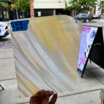 Lamberts Mouth Blown Special Yellow Opaque on Clear (Flash Glass) S12 Sheet Glass Colorado Glassworks   