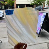 Lamberts Mouth Blown Special Yellow Opaque on Clear (Flash Glass) S12 Sheet Glass Colorado Glassworks   