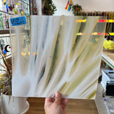 Lamberts Mouth Blown Special Yellow Opaque on Clear (Flash Glass) S12 Sheet Glass Colorado Glassworks LA113 (12.5x11.5in)  